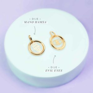 Dije Evil eyes laminado
