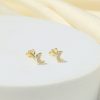 Aretes luna mini dorado