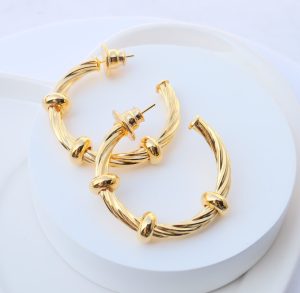 Argollas hoops Trenza