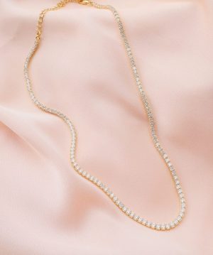 Cadena cristales blancos