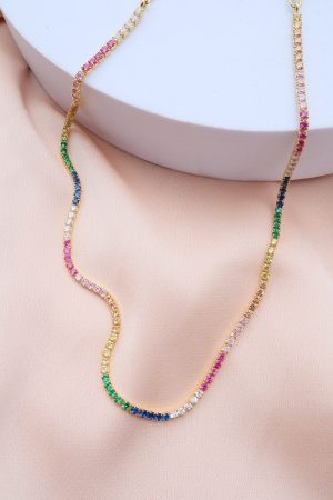 Cadena tornasol cristal