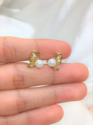 Aretes Alas dorado