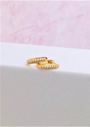 Argollas cuadradas dorado