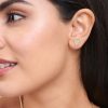 Aretes corazon cristal dorado