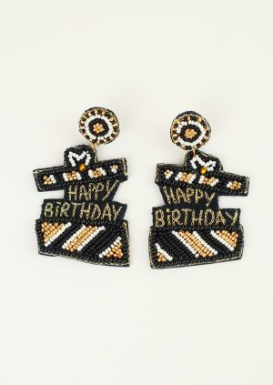 Aretes black cumpleaños