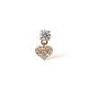 Piercing chispa corazon colgante