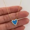 Cadena corazon opalo cristal