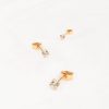 Aretes Chispa Blanco 3 mm