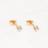 Aretes Chispa Blanco 3 mm