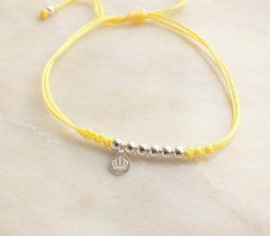 Pulsera Sarita plata amarillo