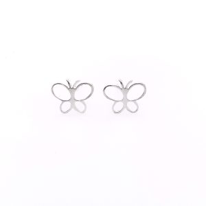 Aretes mariposa bebe plata
