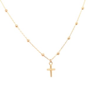 Chocker cruz beads oro