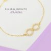 Pulsera Infinito cristal dorado