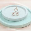 Aretes corazon calado cristal