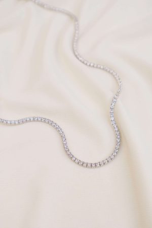 Chocker cristales plata