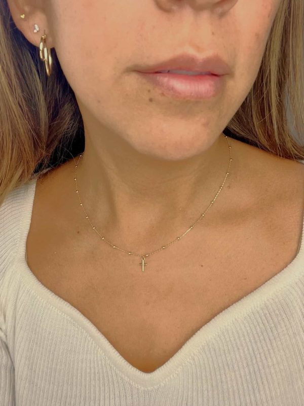 Chocker cruz beads oro