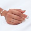 Anillo Cruz Flat Oro