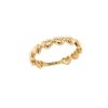 Anillo cintillo corazones oro