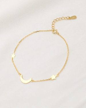 Pulsera luna y estrella