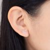Aretes mariposa plata