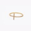 Anillo Cruz Flat Oro