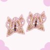 Aretes butterfly pink