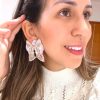 Aretes butterfly pink