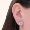 Aretes Roseta Plata XL