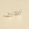 Aretes mariposa plata