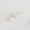 Aretes Perla Oro 10mm