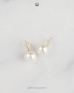 Aretes Perla Oro 10mm - Imagen 2