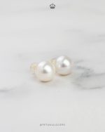 Aretes Perla Oro 10mm