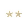 Aretes estrella de mar cristal