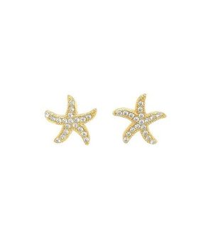 Aretes estrella de mar cristal