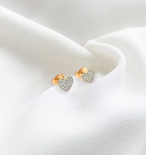 Aretes corazon cristal