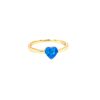 Anillo opalo corazon dorado