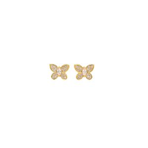 Aretes mariposa cristal