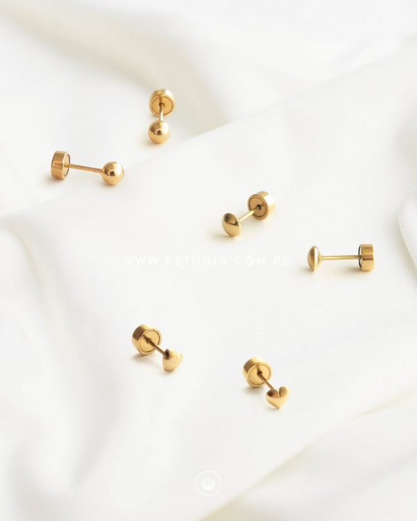 Aretes corazon 4mm - Imagen 3