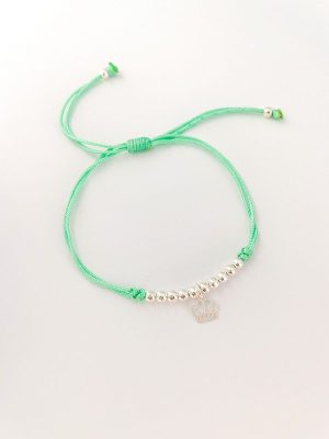 Pulsera Agustina aniversario plata verde