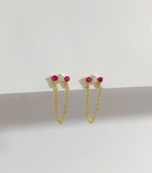 Aretes Sadelle fucsia