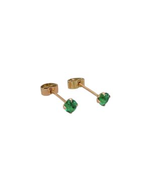 Aretes chispa mini verde
