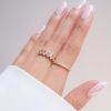 Anillo rivier completo dorado