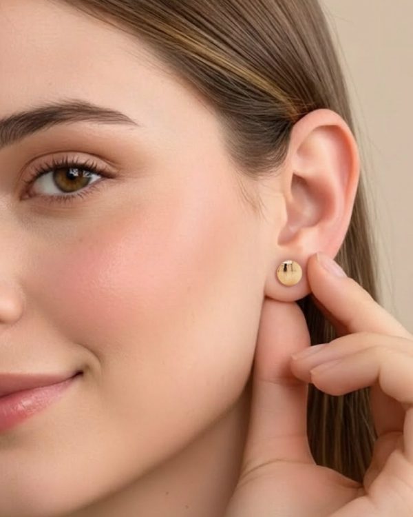 Aretes lenteja 8 mm - Imagen 2