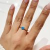 Anillo opalo corazon dorado