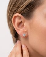 Aretes Solitario Bezel 6mm - Imagen 2