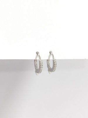 Argollas mini cristal estaca