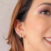 Aretes star petit cristal blanco