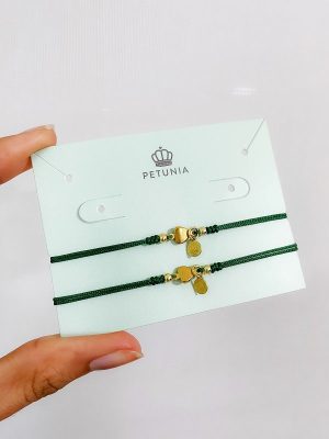 Pack Agustina love dorado verde