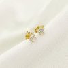 Aretes star petit cristal blanco