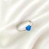 Anillo opalo corazon plata